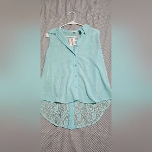 T.J.Maxx Edge Turquoise Blouse